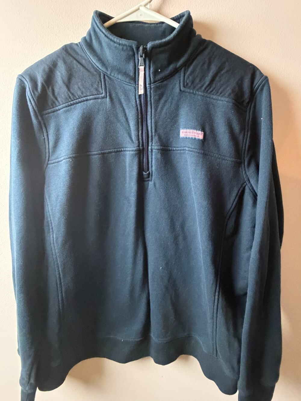 Vineyard Vines Women’s XL Navy Quarter Zip Pullover Shep Shirt Whale Logo
